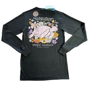 SIMPLY SOUTHERN SMALL Juniors Sea Turtle Long Sleeve Shirt